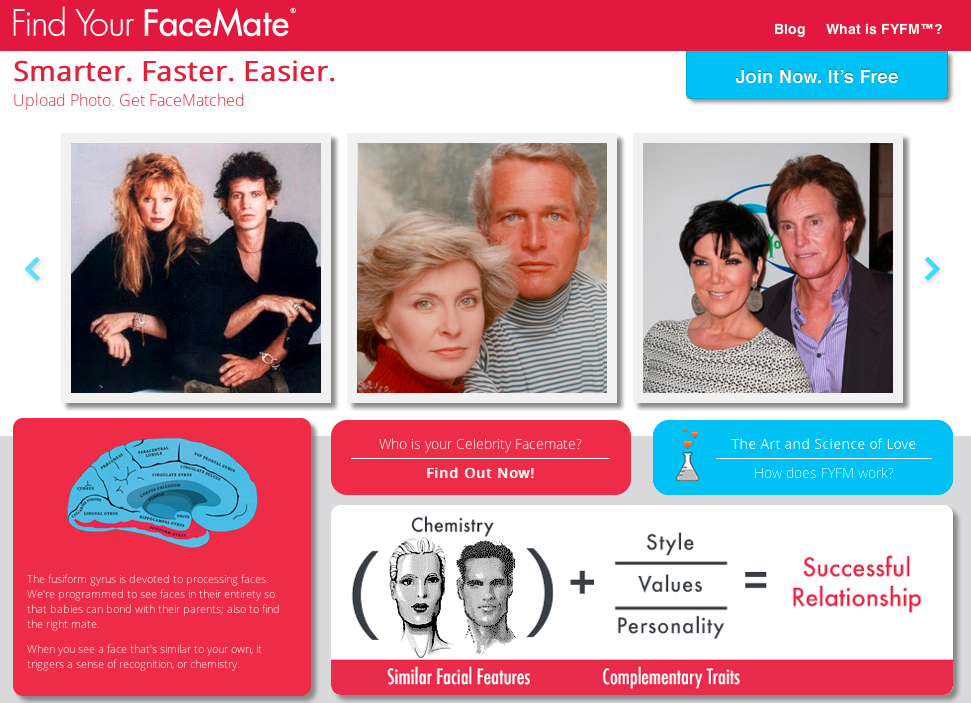 FindYourFaceMate-home-page